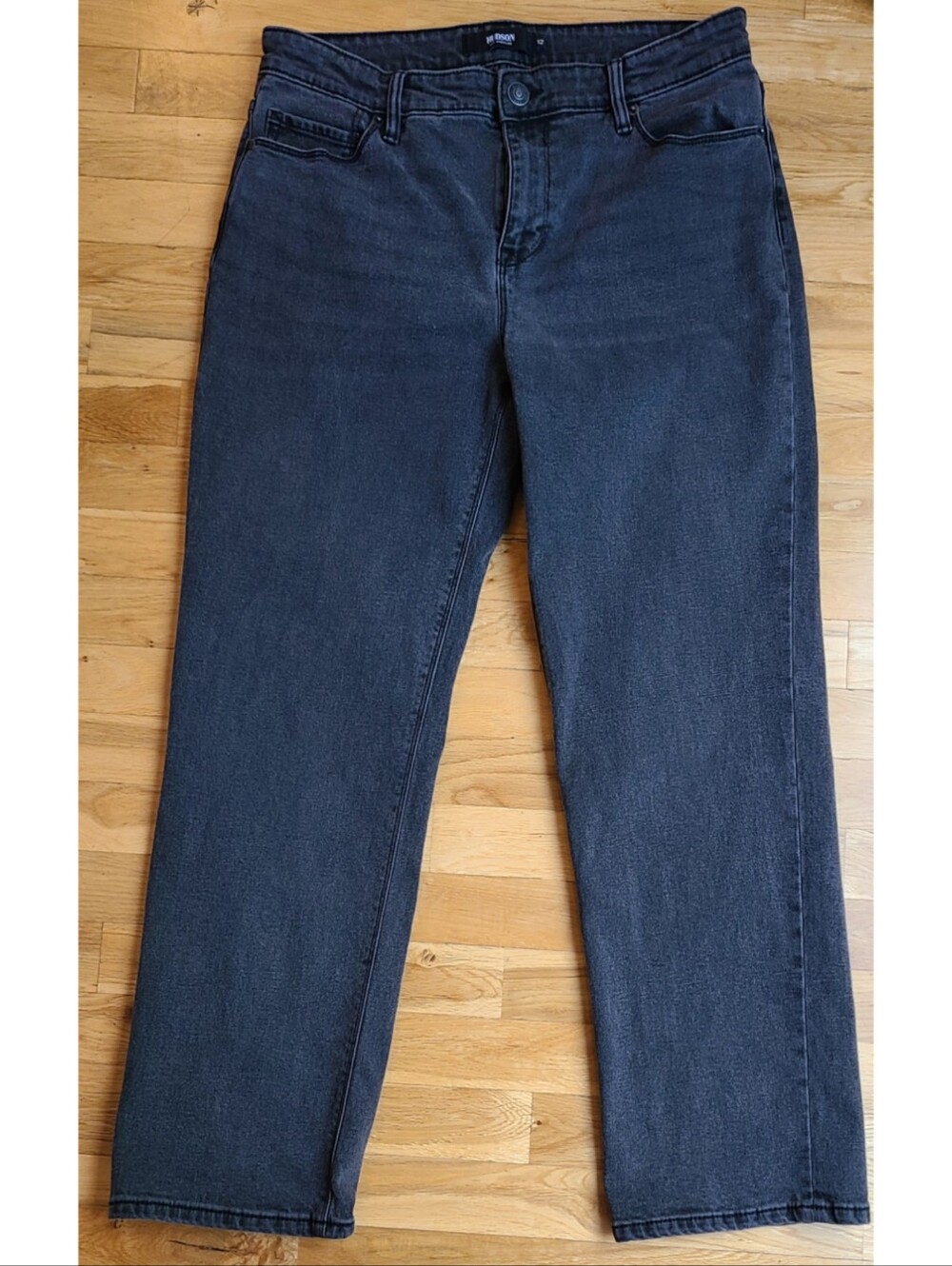 Hudson Jeans Remi High-Rise Straight Ankle Jeans 12 Minimalist Quiet Luxury 80s - Picture 2 of 9